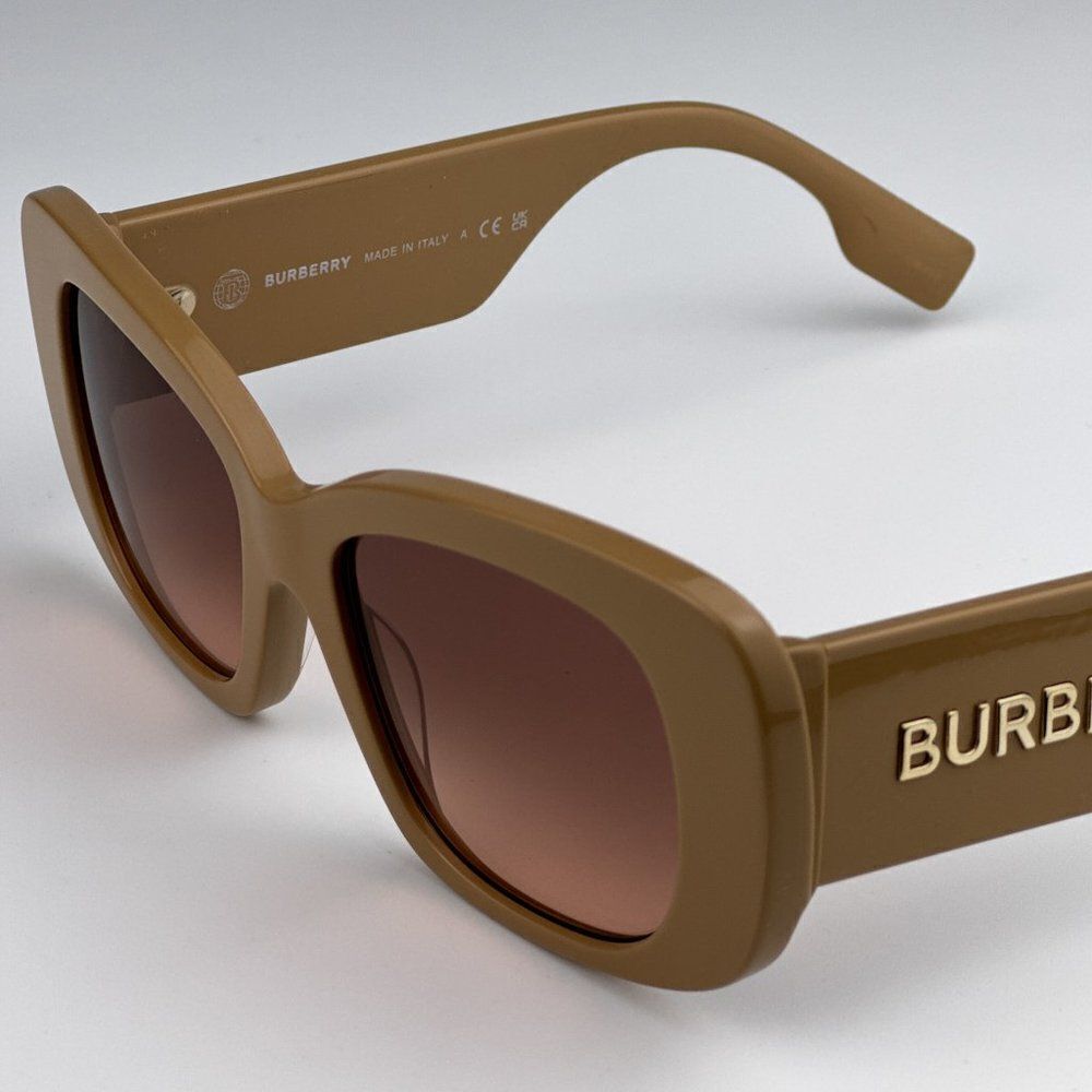 NEW Burberry BE4410 399013 Beige Pink Gradient Brown Square Women Sunglasses - Picture 8 of 10